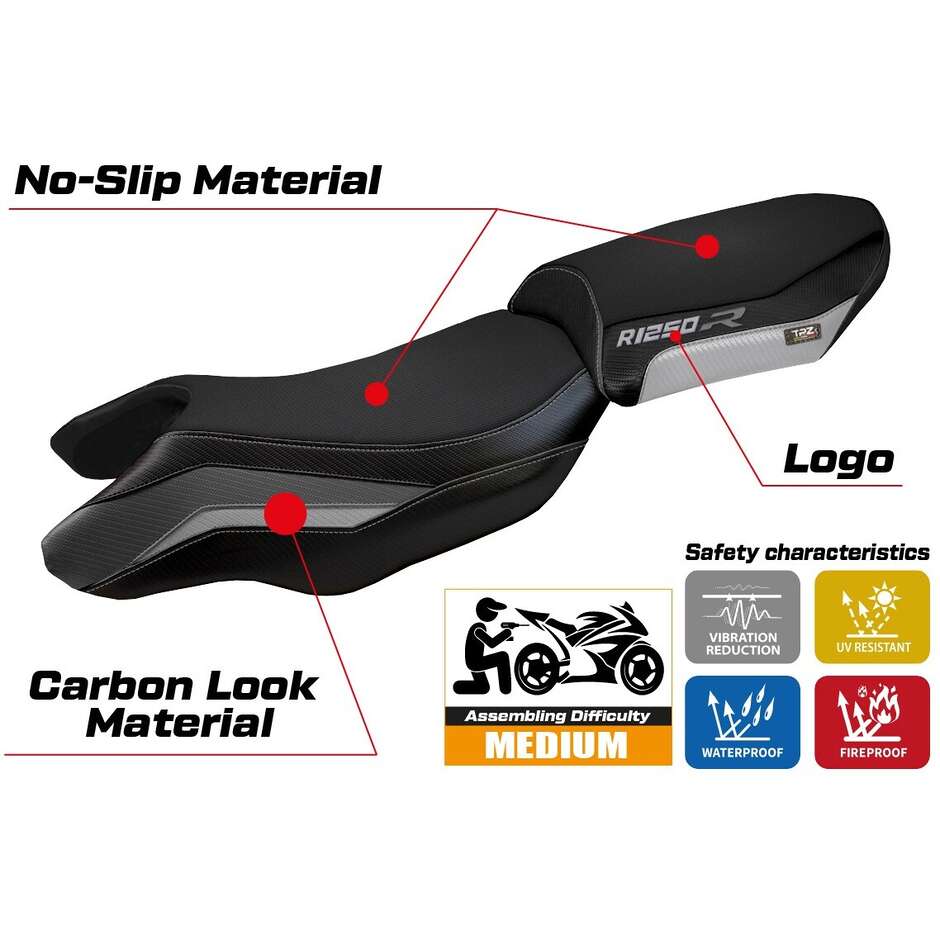 TPZ Italia Seat Cover Specific for BMW R 1250 R 2019-2025 Model Puma Special Color