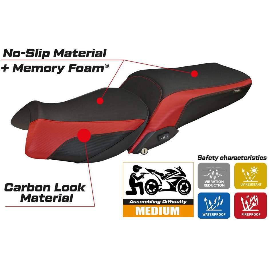 TPZ Italia Seat Cover Specific for BMW R 1250 RT 2019-2025 Model Alghero 1 Comfort System