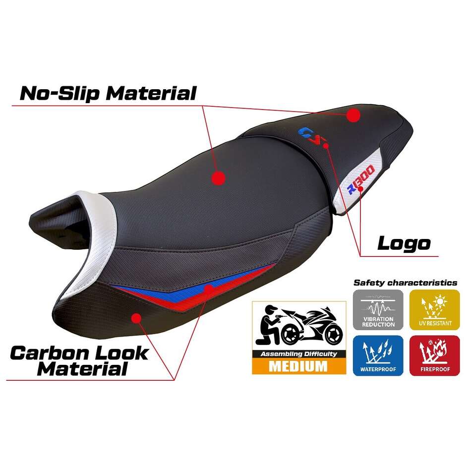 TPZ Italia Seat Cover Specific for BMW R 1300 GS 2023-2025 Model Koln Comfort System