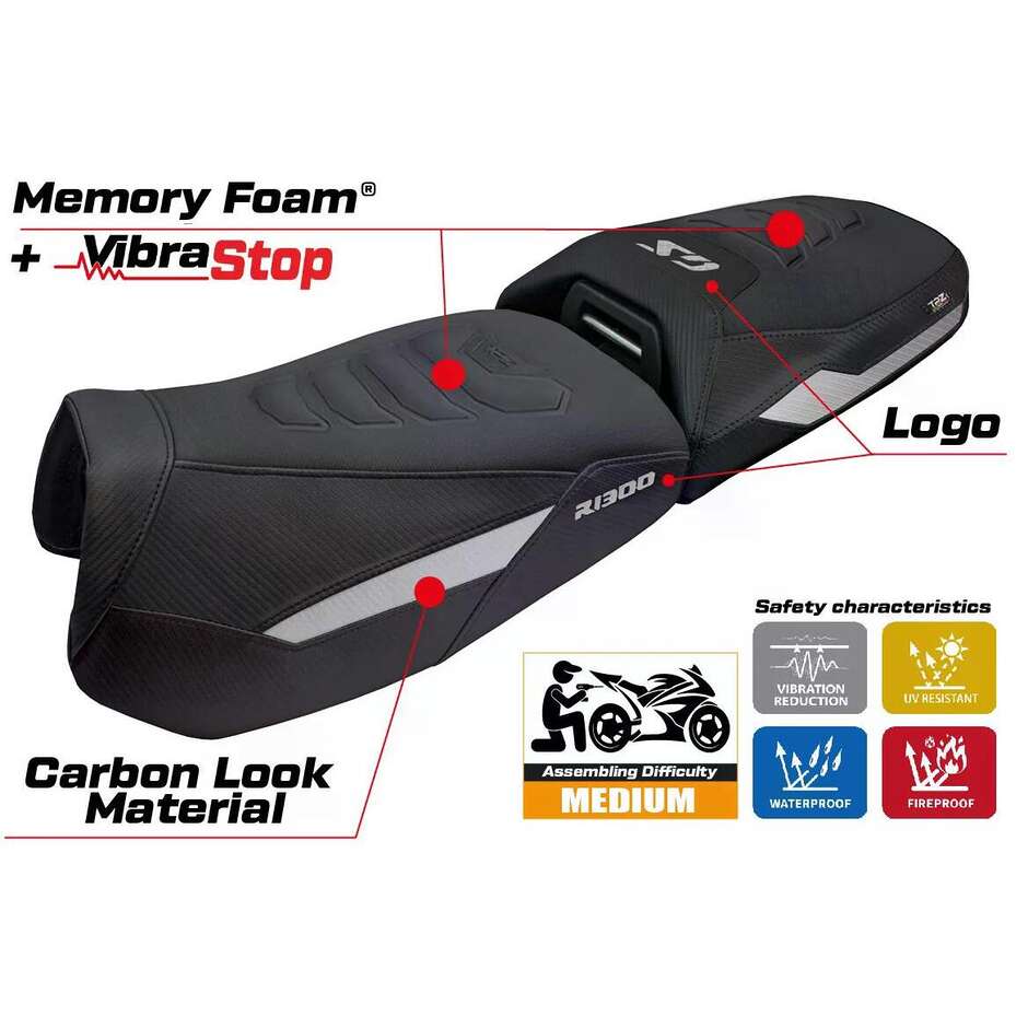 TPZ Italia Seat Cover Specific for BMW R 1300 GS ADVENTURE 2024-2025 Model Haisyn Comfort System Plus