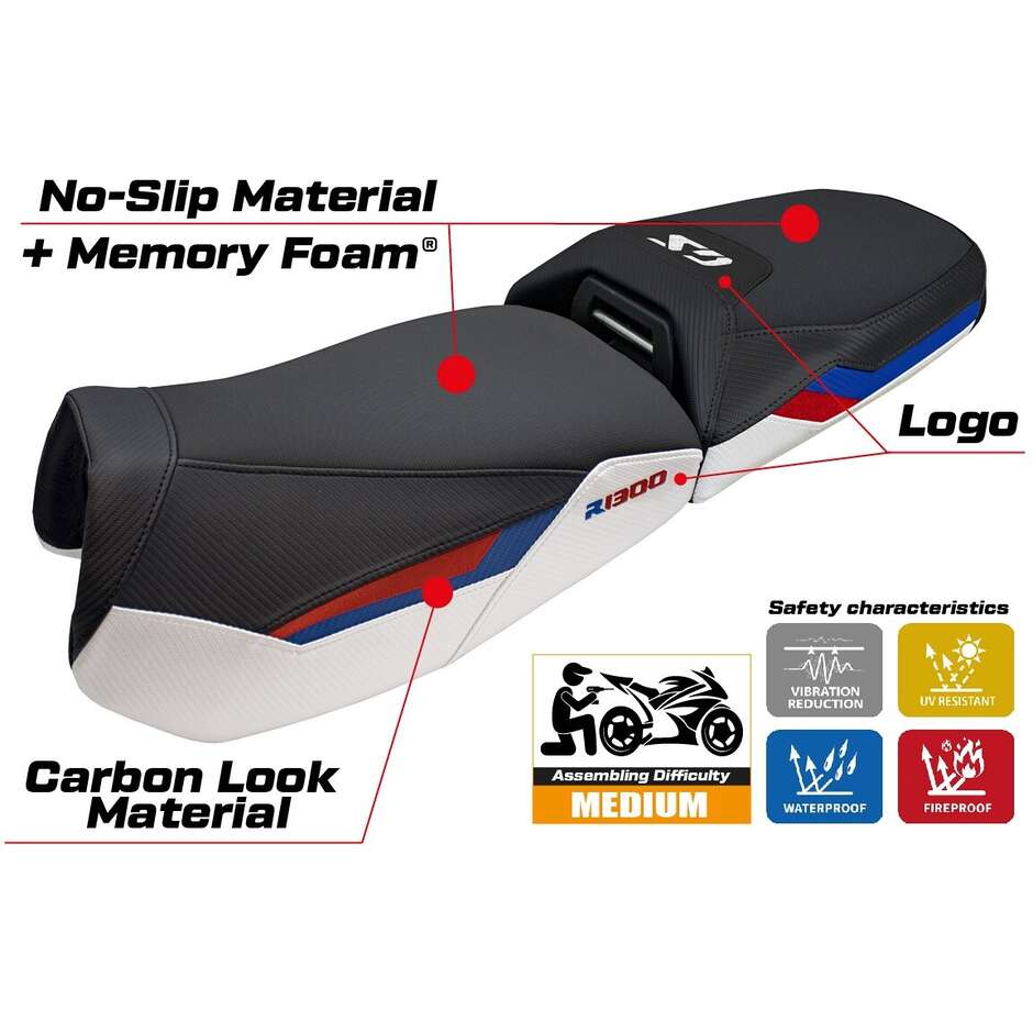 TPZ Italia Seat Cover Specific for BMW R 1300 GS Adventure 2024-2025 Model Haisyn Comfort System