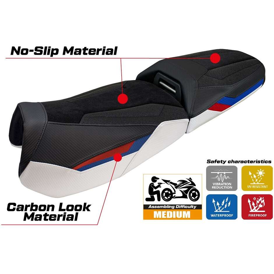 TPZ Italia Seat Cover Specific for BMW R 1300 GS Adventure 2024-2025 Model Haisyn Ultragrip