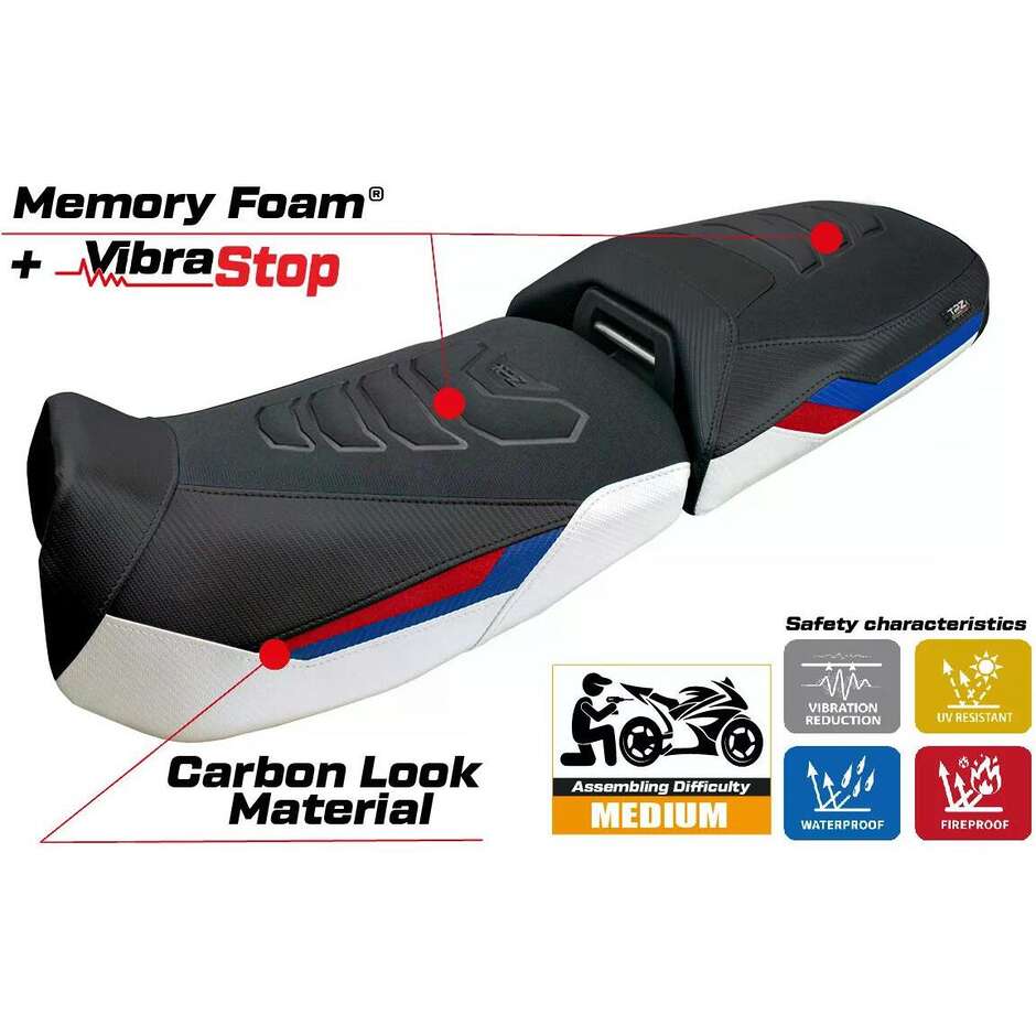 TPZ Italia Seat Cover Specific for BMW R 1300 GS ADVENTURE 2024-2025 Model Ulma Comfort System Plus