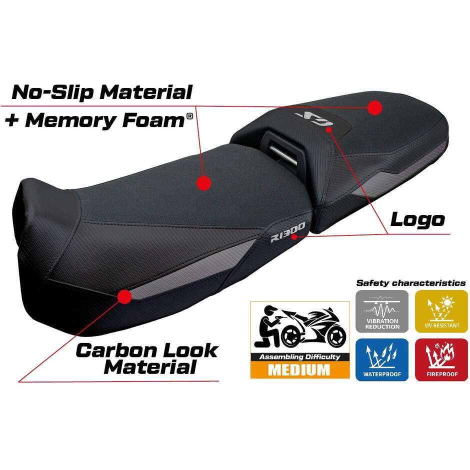 TPZ Italia Seat Cover Specific for BMW R 1300 GS Adventure 2024-2025 Model Ulma Comfort System