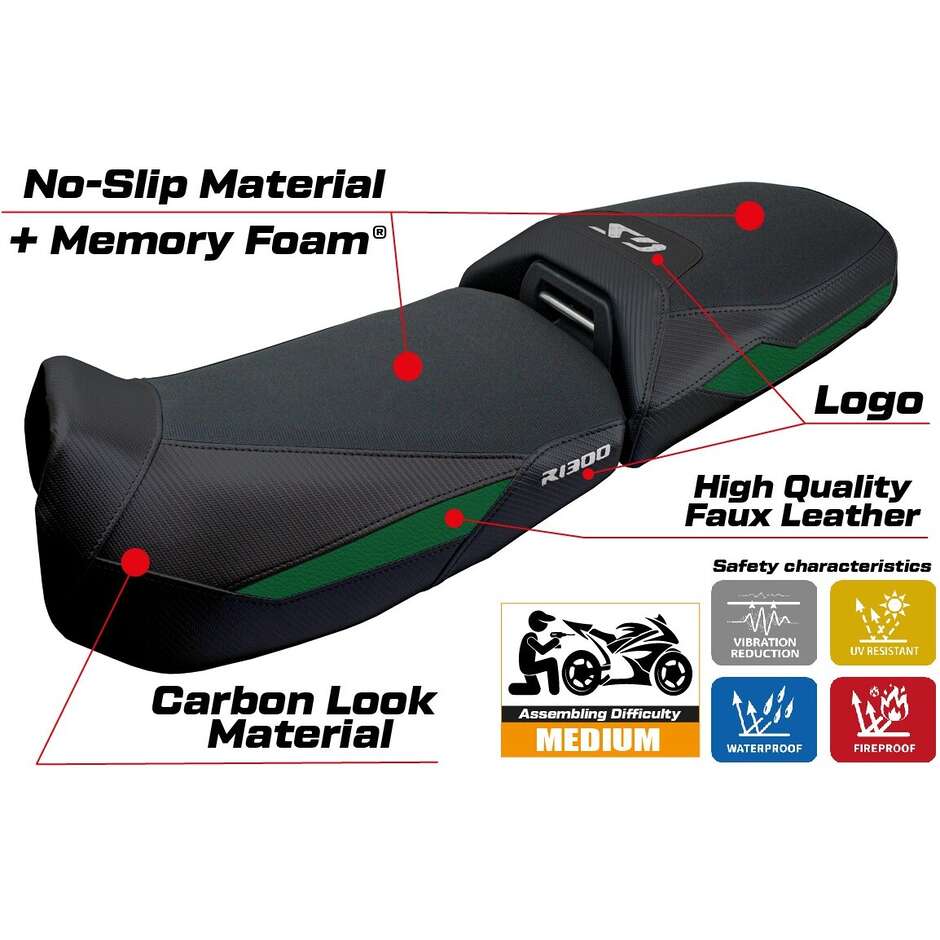 TPZ Italia Seat Cover Specific for BMW R 1300 GS Adventure 2024-2025 Model Ulma Comfort System