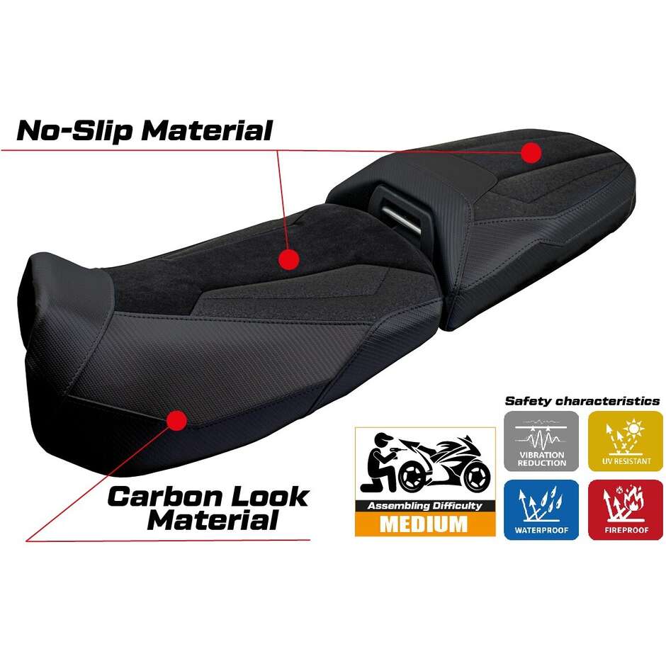 TPZ Italia Seat Cover Specific for BMW R 1300 GS Adventure 2024-2025 Model Ulma Ultragrip