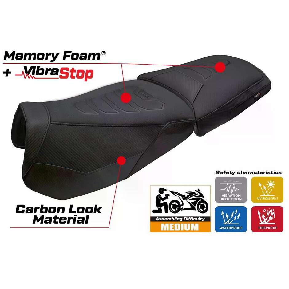 TPZ Italia Seat Cover Specific for BMW R 1300 GS ADVENTURE Trophy 2024-2025 Model Bear Comfort System Plus