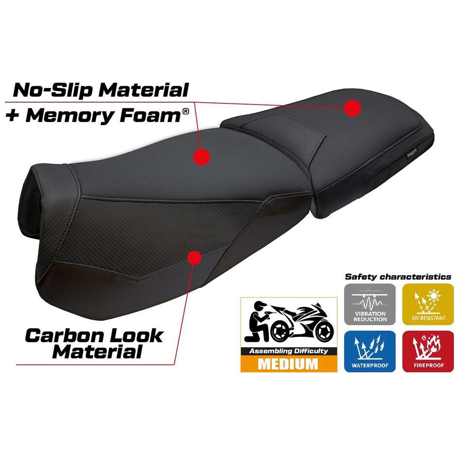 TPZ Italia Seat Cover Specific for BMW R 1300 GS Adventure Trophy 2024-2025 Model Bear Comfort System