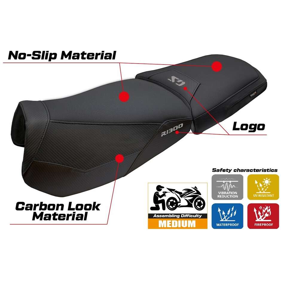 TPZ Italia Seat Cover Specific for BMW R 1300 GS Adventure Trophy 2024-2025 Model Bear