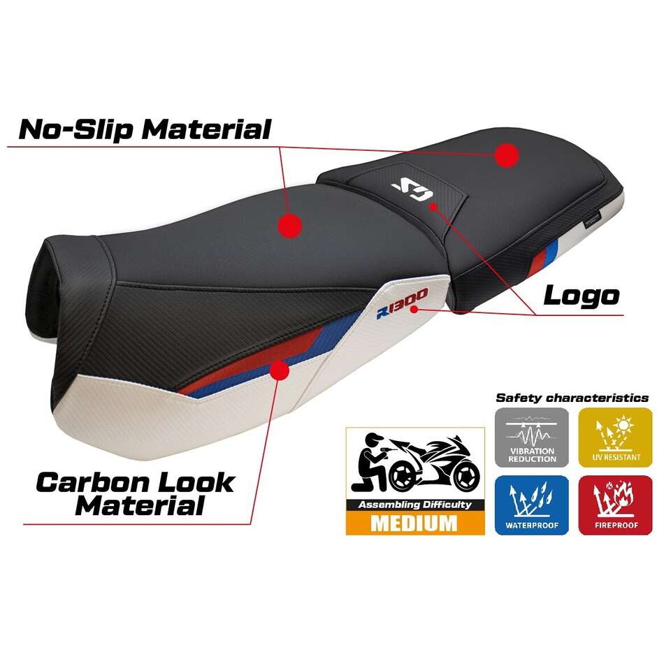TPZ Italia Seat Cover Specific for BMW R 1300 GS Adventure Trophy 2024-2025 Model Bear