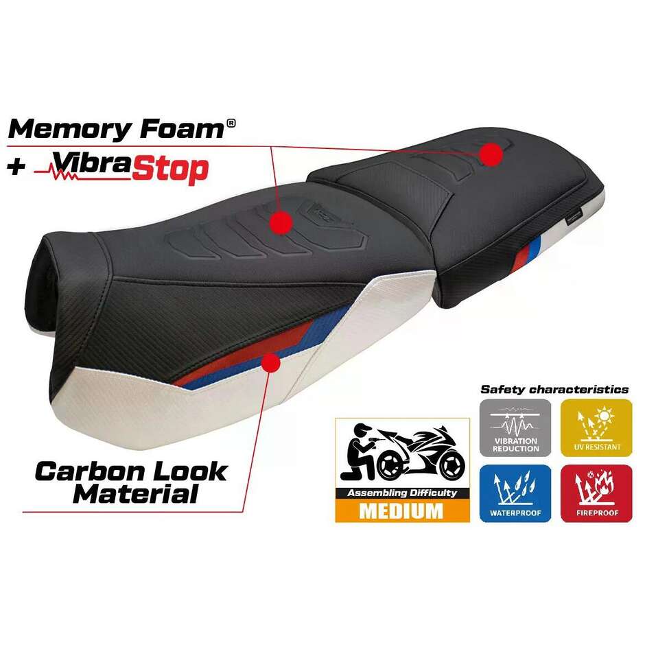 TPZ Italia Seat Cover Specific for BMW R 1300 GS ADVENTURE Trophy 20242025 Model Bear Comfort System Plus