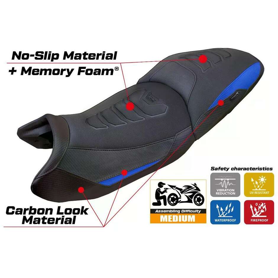 TPZ Italia Seat Cover Specific for BMW R 1300 GS Touring 2023-2025 Model Ahus Comfort System Plus