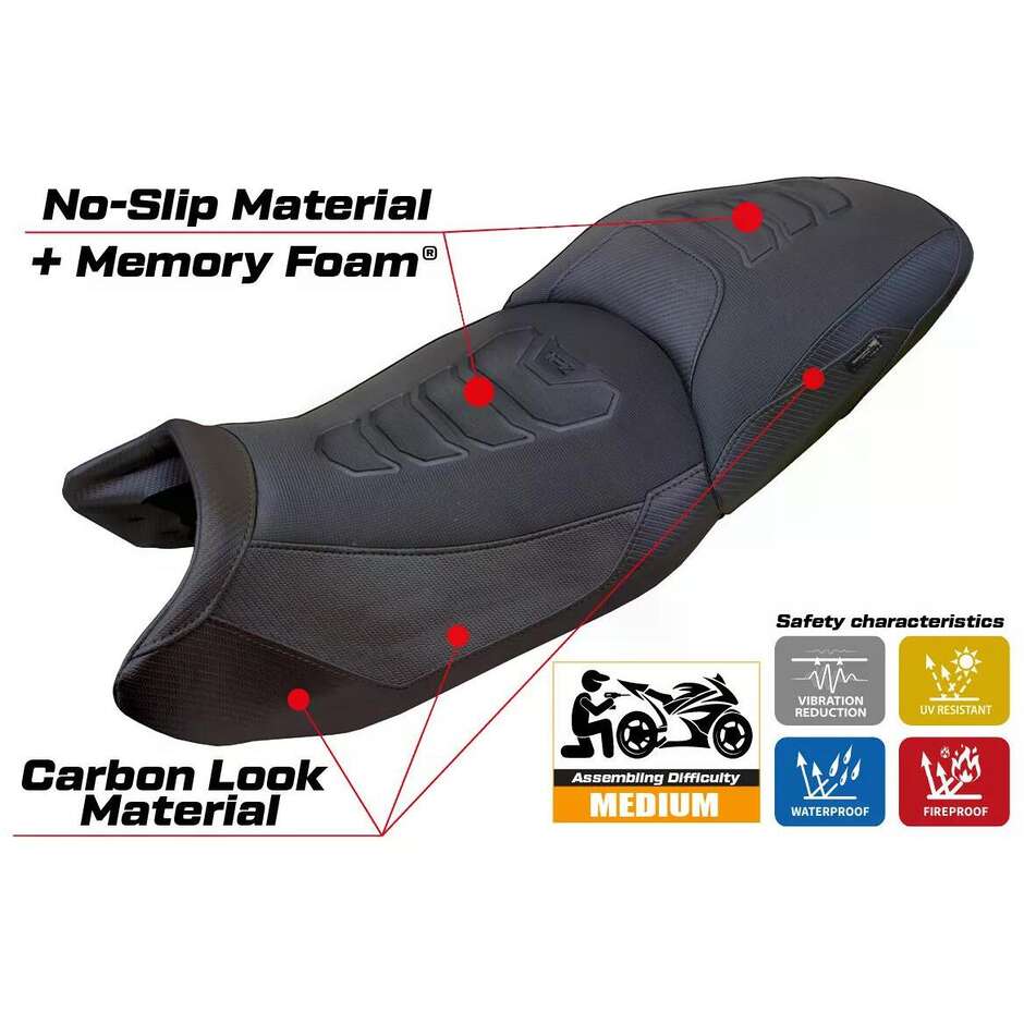 TPZ Italia Seat Cover Specific for BMW R 1300 GS Touring 2023-2025 Model Ahus Comfort System Plus
