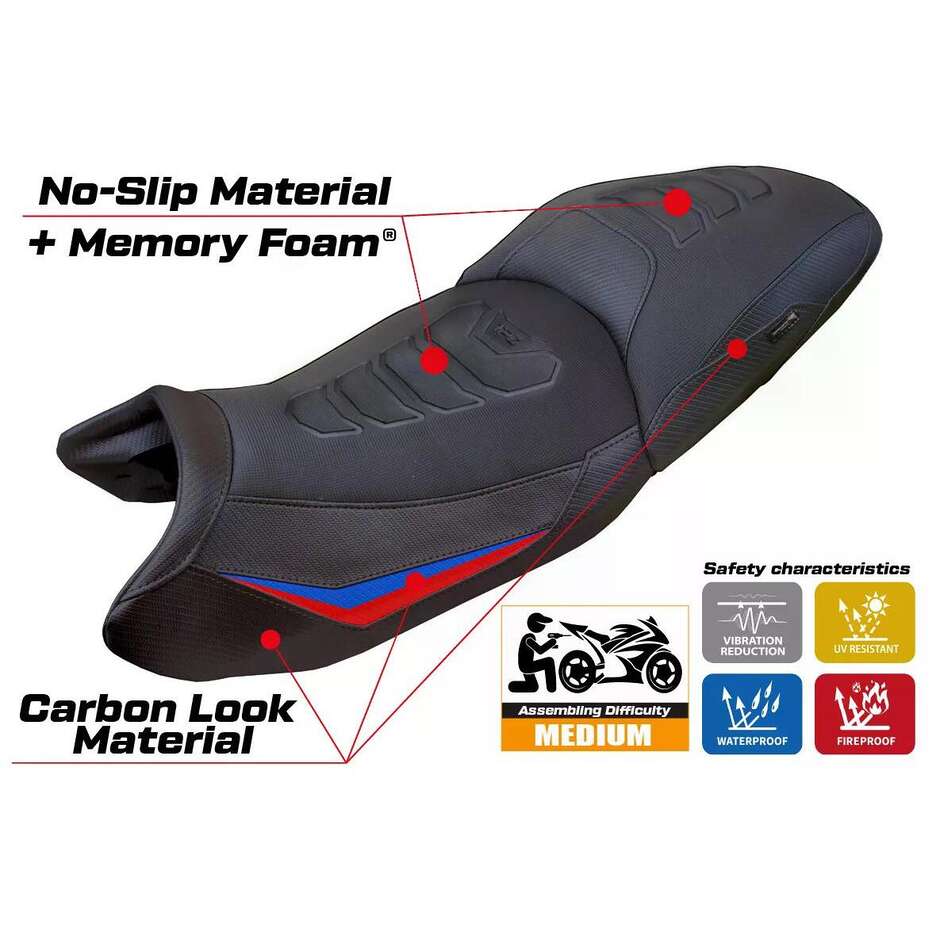 TPZ Italia Seat Cover Specific for BMW R 1300 GS Touring 2023-2025 Model Ahus Comfort System Plus