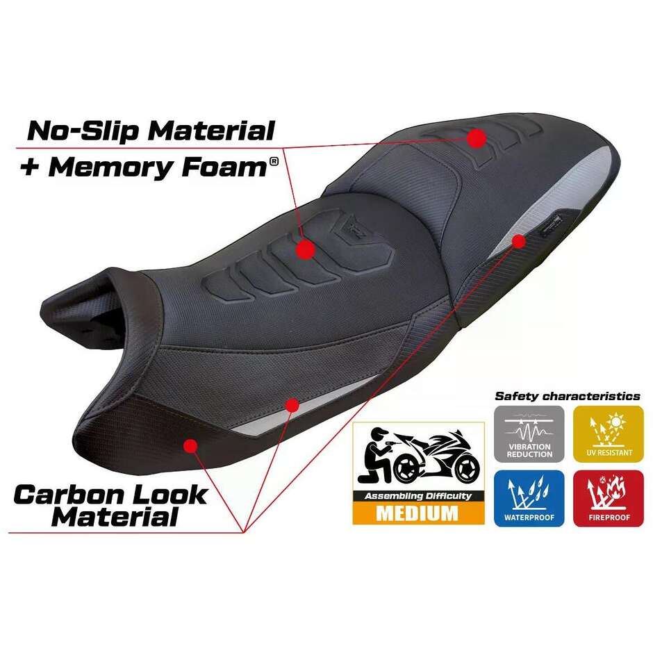 TPZ Italia Seat Cover Specific for BMW R 1300 GS Touring 2023-2025 Model Ahus Comfort System Plus