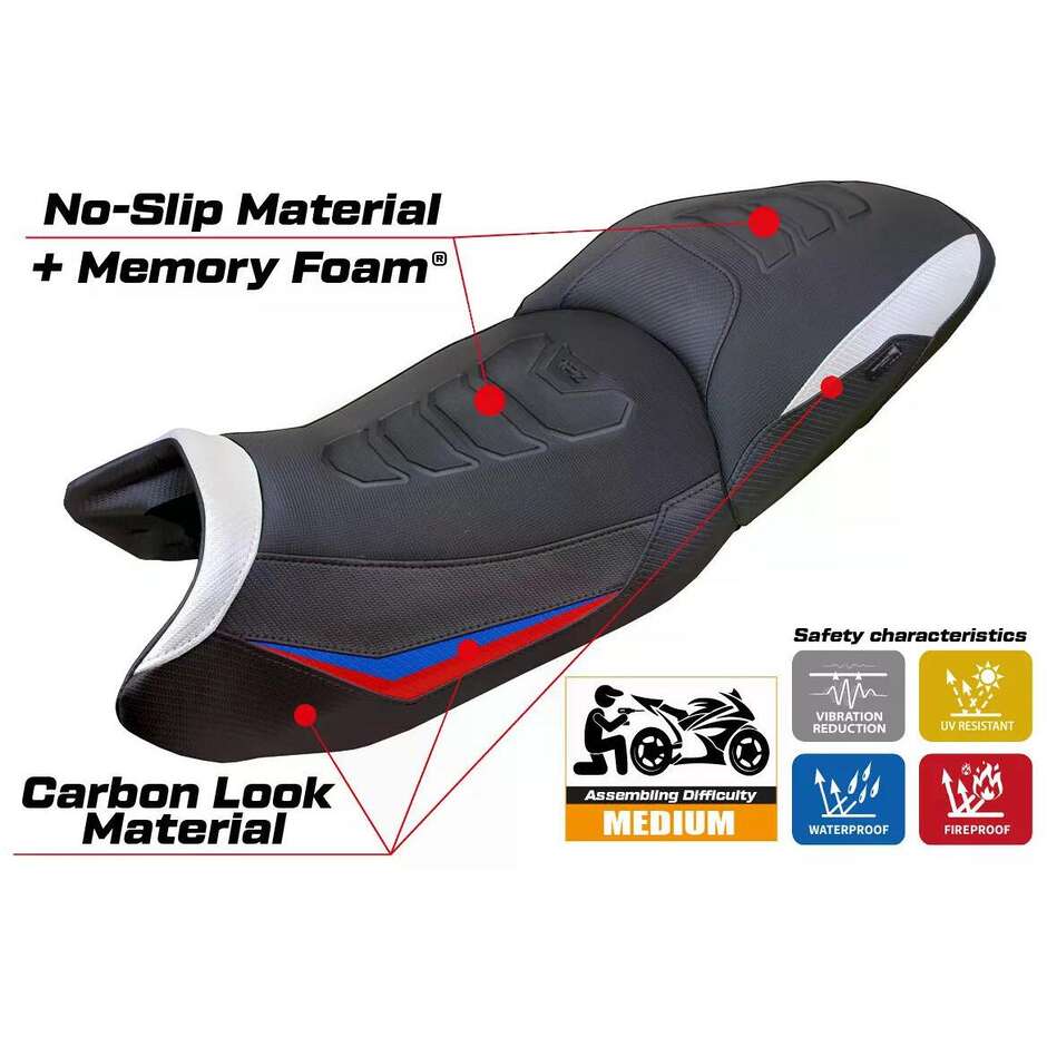 TPZ Italia Seat Cover Specific for BMW R 1300 GS Touring 2023-2025 Model Ahus Comfort System Plus