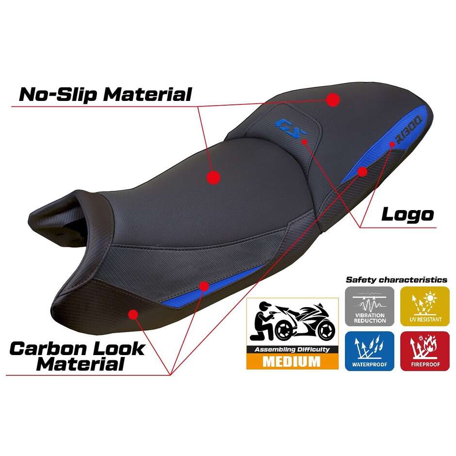 TPZ Italia Seat Cover Specific for BMW R 1300 GS Touring 2023-2025 Model Ahus Comfort System