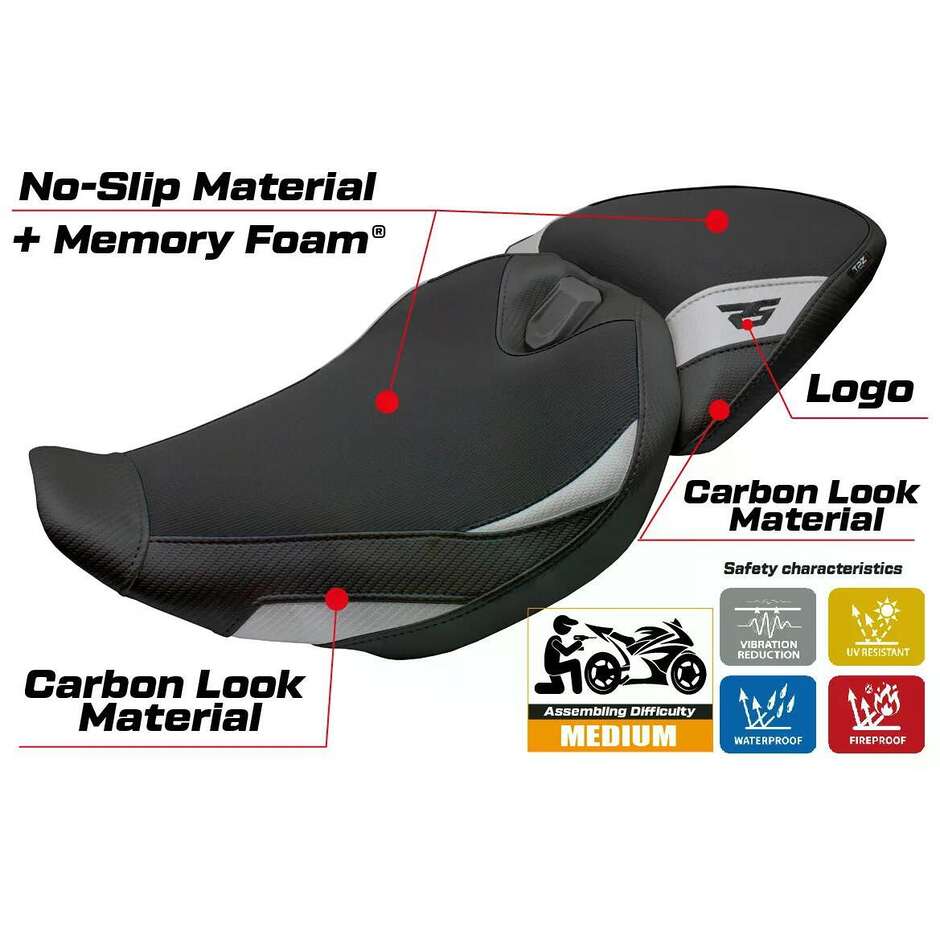 TPZ Italia Seat Cover Specific for BMW R 1300 RS 2025-2026 Model Sohar Comfort System