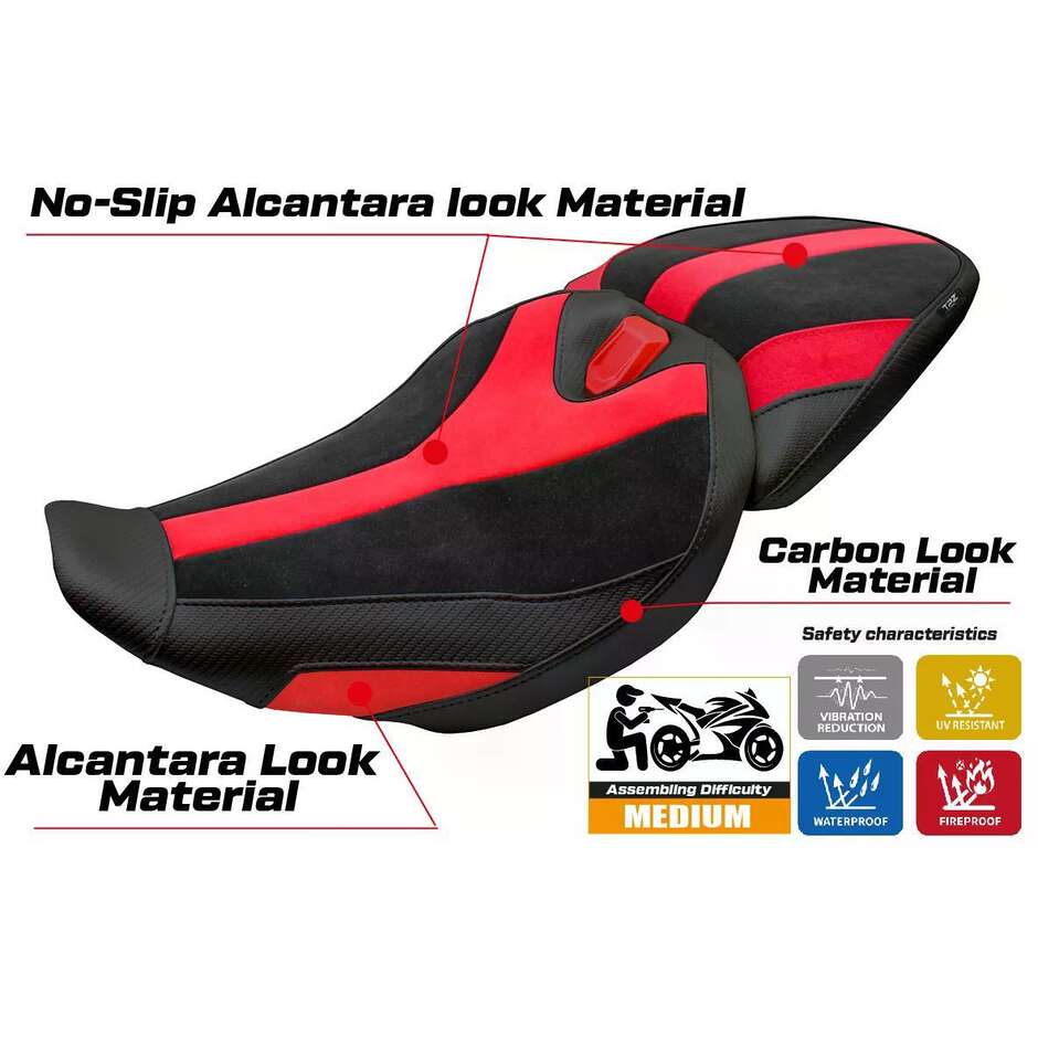 TPZ Italia Seat Cover Specific for BMW R 1300 RS 2025-2026 Model Sohar Velvet