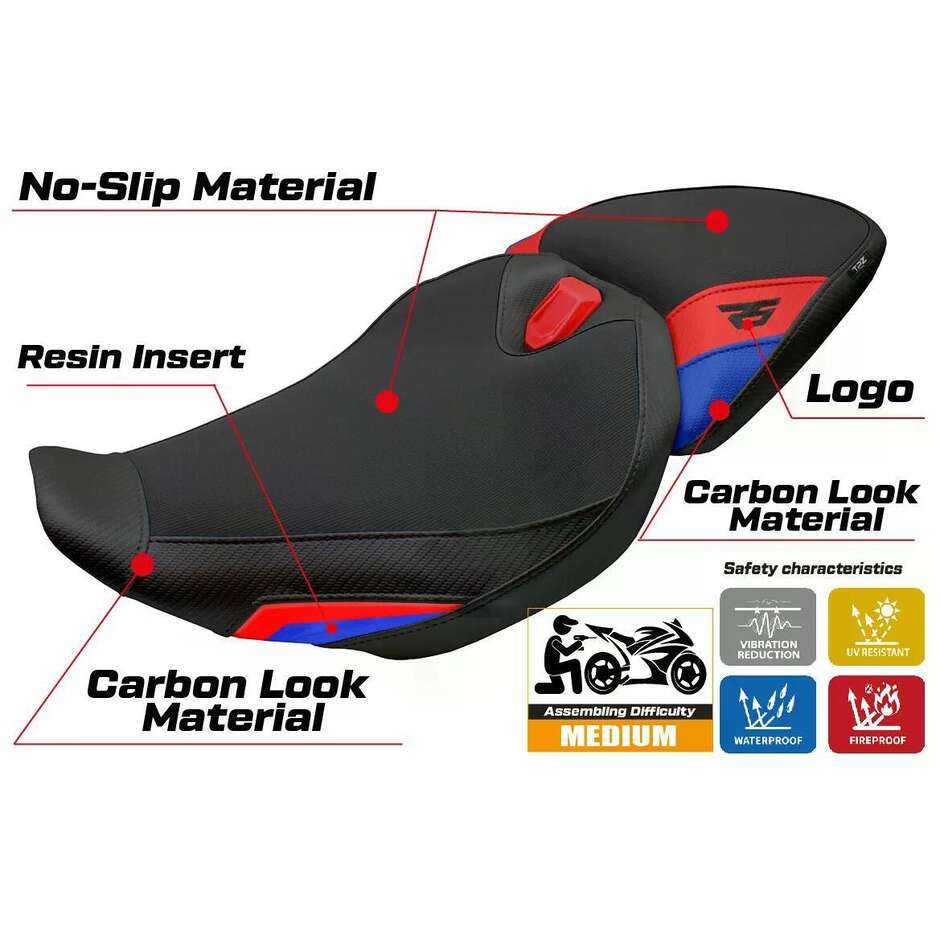 TPZ Italia Seat Cover Specific for BMW R 1300 RS 2025-2026 Model Sohar