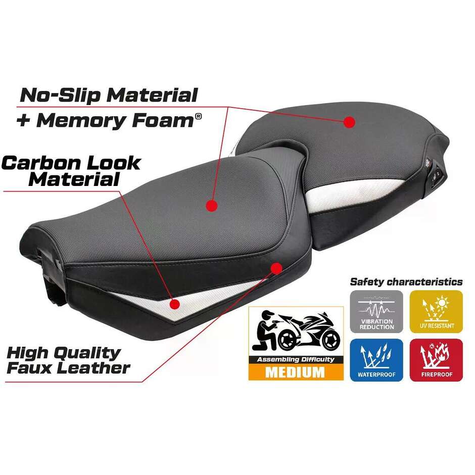 TPZ Italia Seat Cover Specific for BMW R 1300 RT 2025 Model Bethel Comfort System