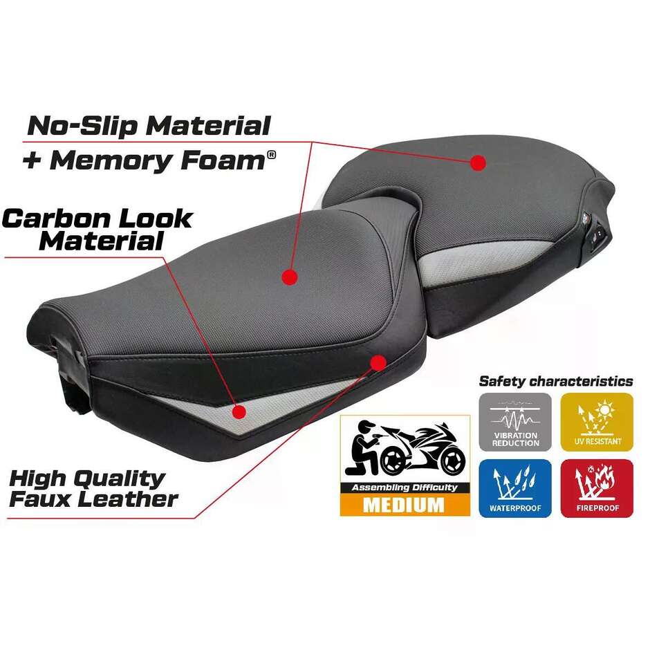 TPZ Italia Seat Cover Specific for BMW R 1300 RT 2025 Model Bethel Comfort System