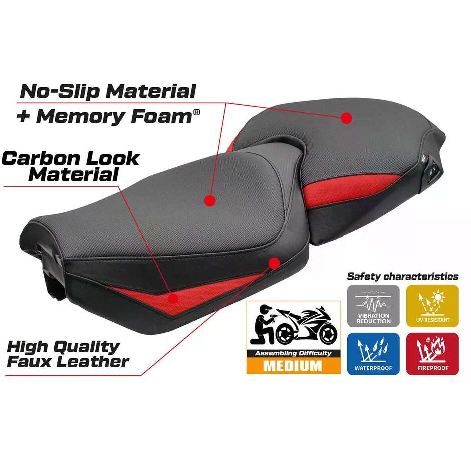 TPZ Italia Seat Cover Specific for BMW R 1300 RT 2025 Model Bethel Comfort System