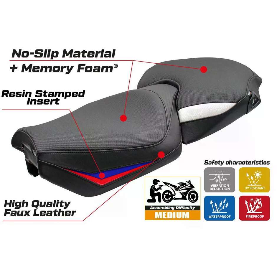 TPZ Italia Seat Cover Specific for BMW R 1300 RT 2025 Model Bethel Comfort System