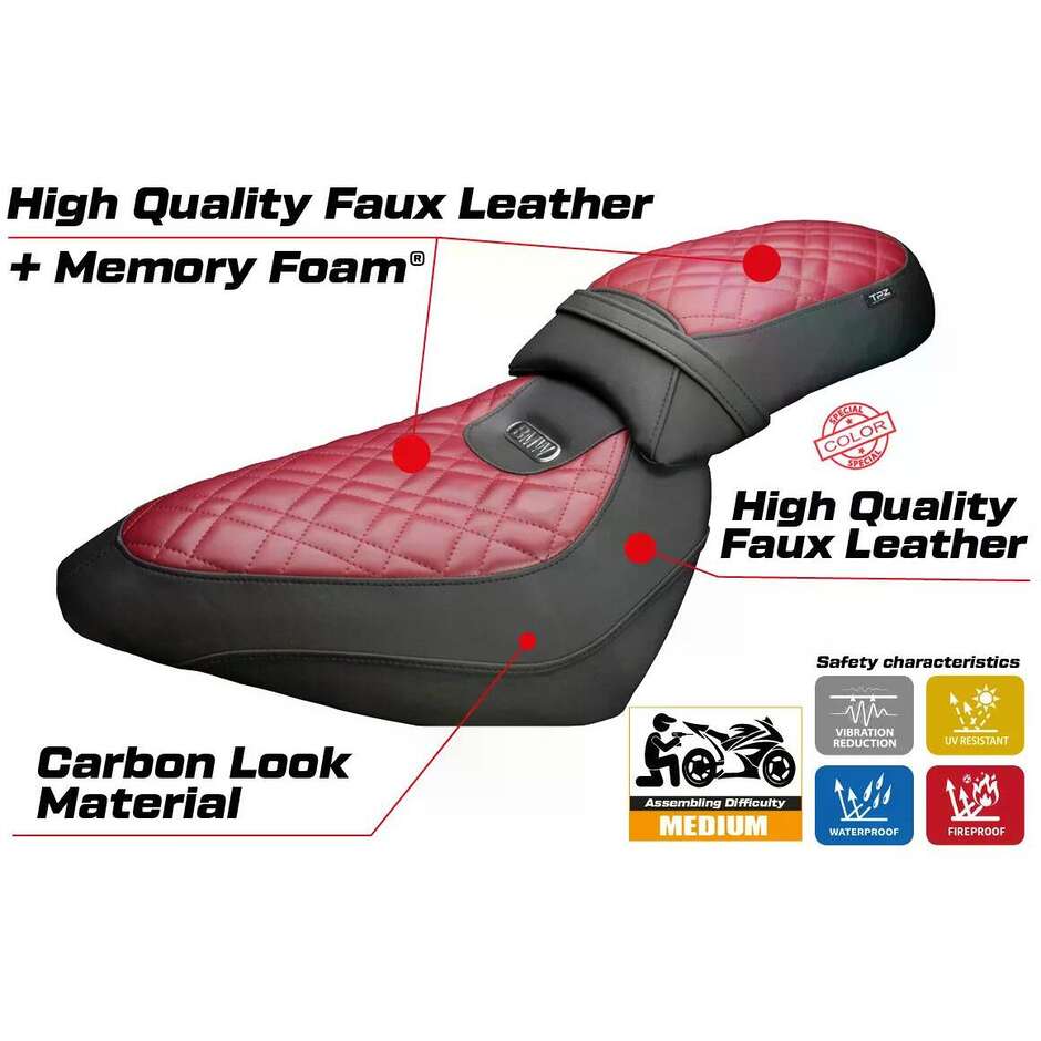 TPZ Italia Seat Cover Specific for BMW R 18 Classic 20212026 Model Teltow Comfort System