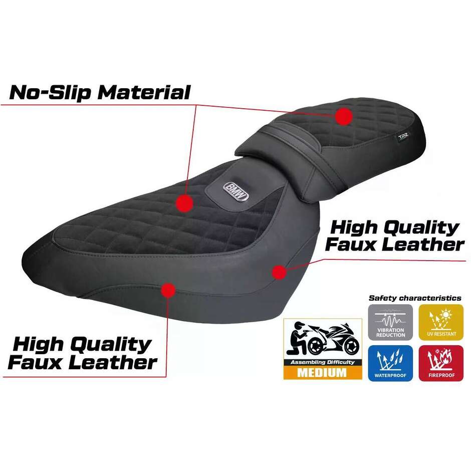 TPZ Italia Seat Cover Specific for BMW R 18 Classic 20212026 Teltow Model