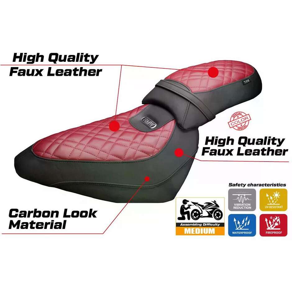 TPZ Italia Seat Cover Specific for BMW R 18 Classic 20212026 Teltow Model
