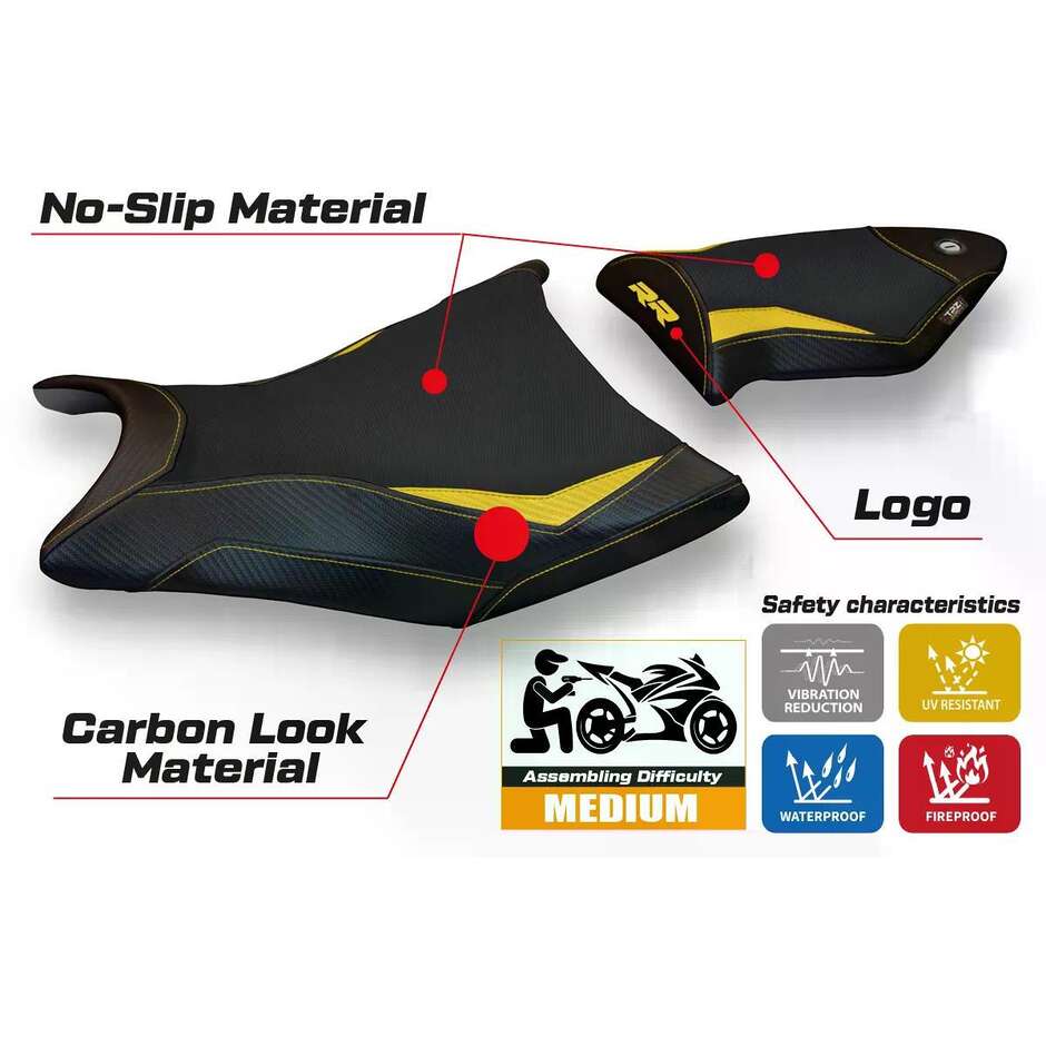 TPZ Italia Seat Cover Specific for BMW S 1000 RR 2009 2011 Model Alabama 2