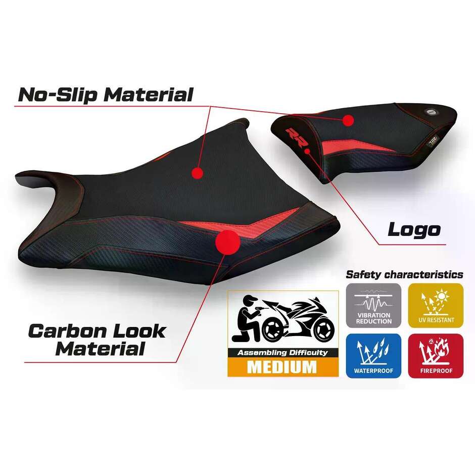 TPZ Italia Seat Cover Specific for BMW S 1000 RR 2009 2011 Model Alabama 2