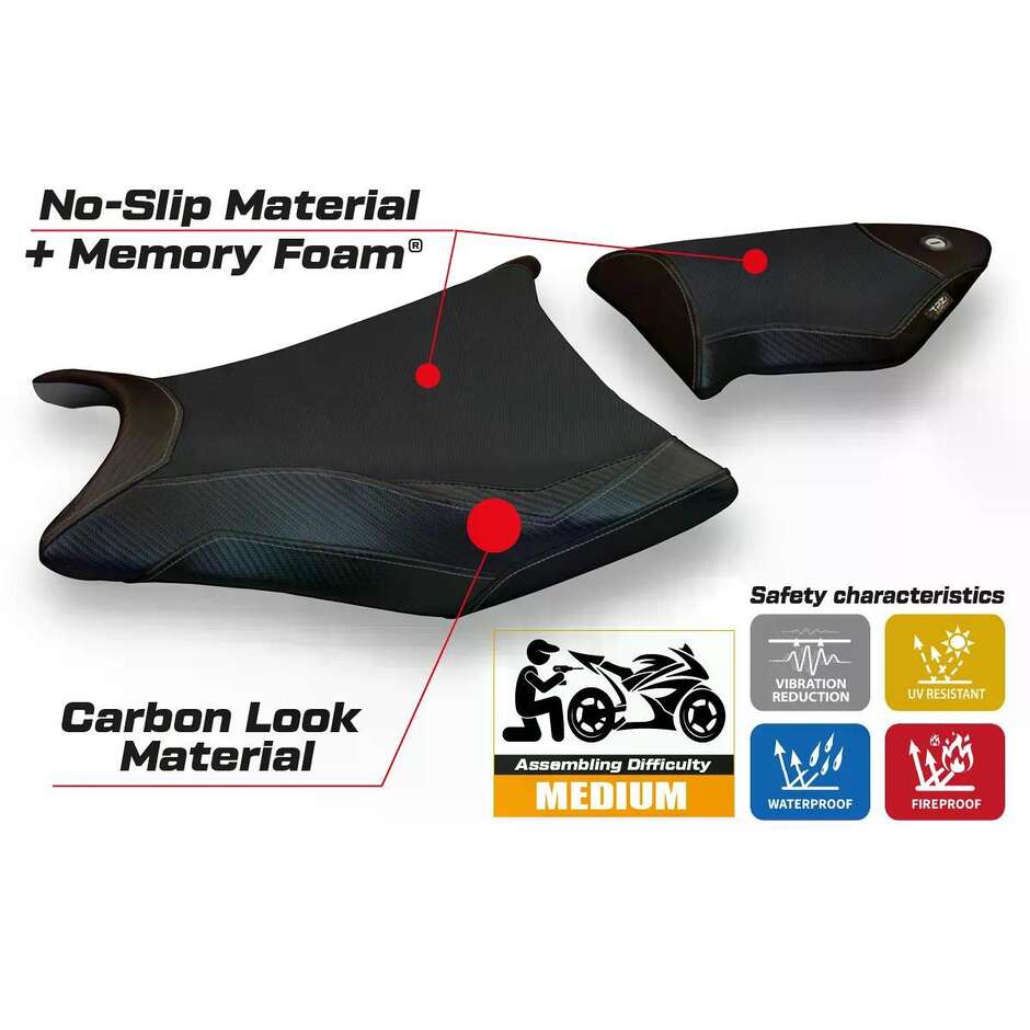 TPZ Italia Seat Cover Specific for BMW S 1000 RR 2009 2011 Model Essen 2 Comfort System