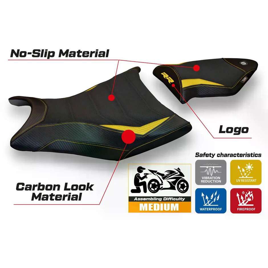 TPZ Italia Seat Cover Specific for BMW S 1000 RR 2009 2011 Model Giuba 2 Ultragrip