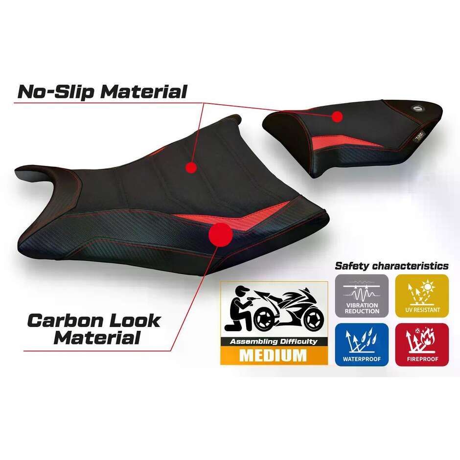 TPZ Italia Seat Cover Specific for BMW S 1000 RR 2009 2011 Model Giuba 2 Ultragrip