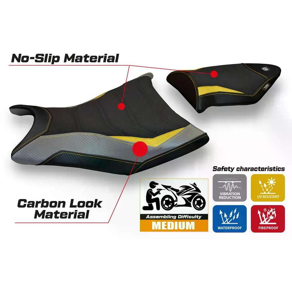 TPZ Italia Seat Cover Specific for BMW S 1000 RR 2009 2011 Model Giuba Special Color Ultragrip