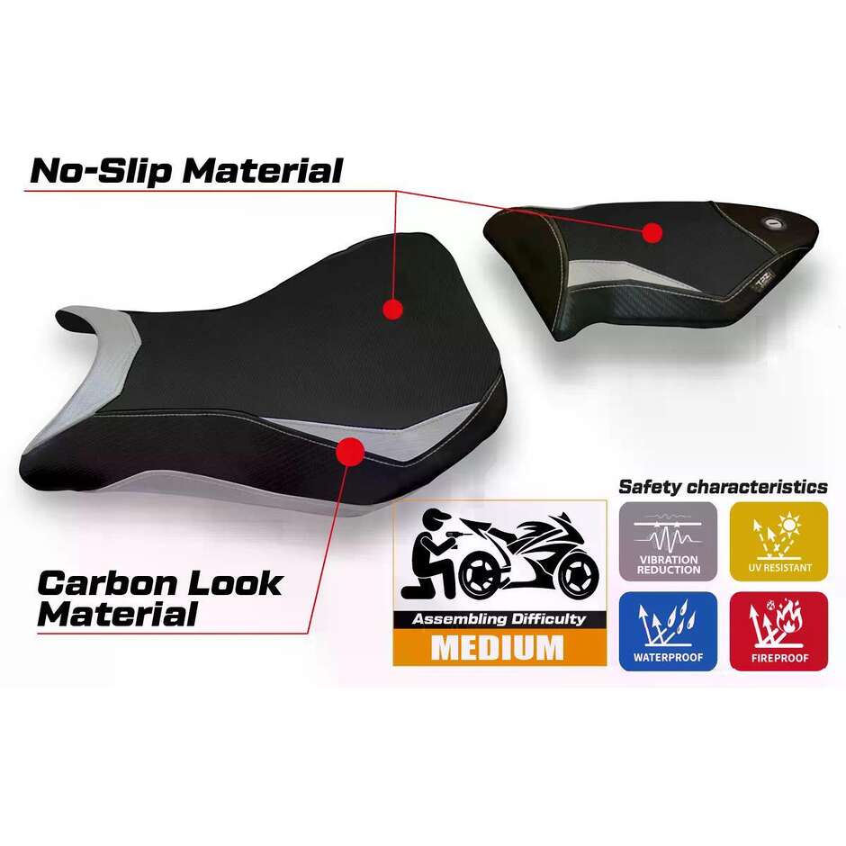 TPZ Italia Seat Cover Specific for BMW S 1000 RR 2012 2014 Model Baku 2