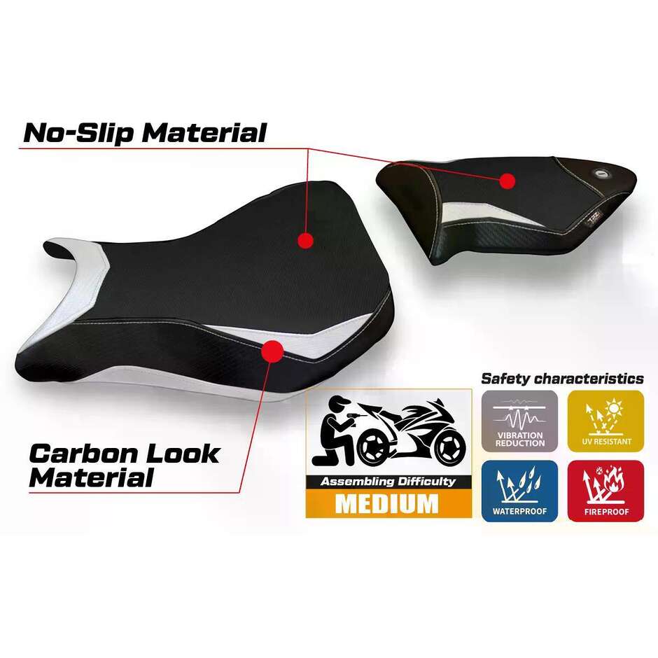 TPZ Italia Seat Cover Specific for BMW S 1000 RR 2012 2014 Model Baku 2