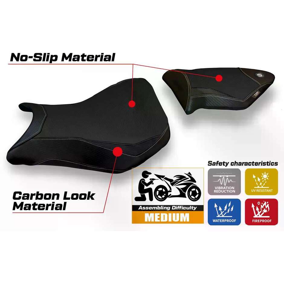 TPZ Italia Seat Cover Specific for BMW S 1000 RR 2012 2014 Model Baku 2