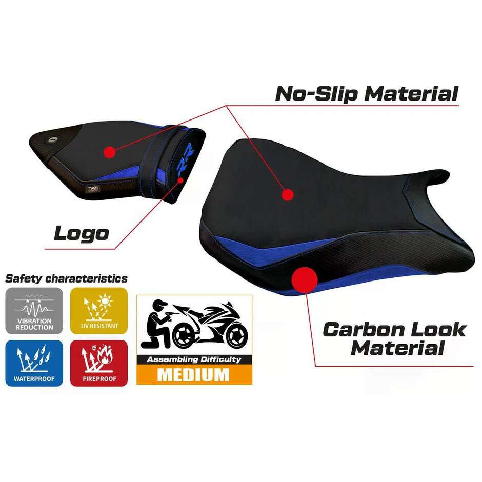 TPZ Italia Seat Cover Specific for BMW S 1000 RR 2015 2018 Hakha Model