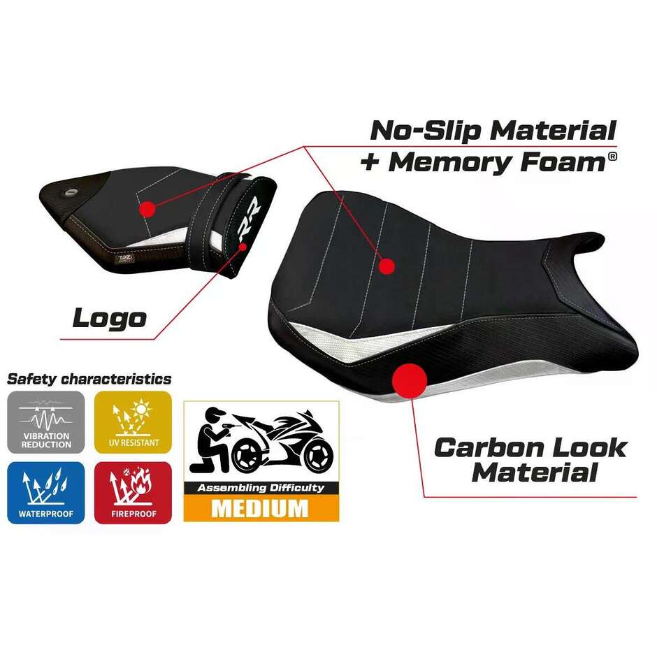 TPZ Italia Seat Cover Specific for BMW S 1000 RR 2015 2018 Model Vittoria 2 Comfort System