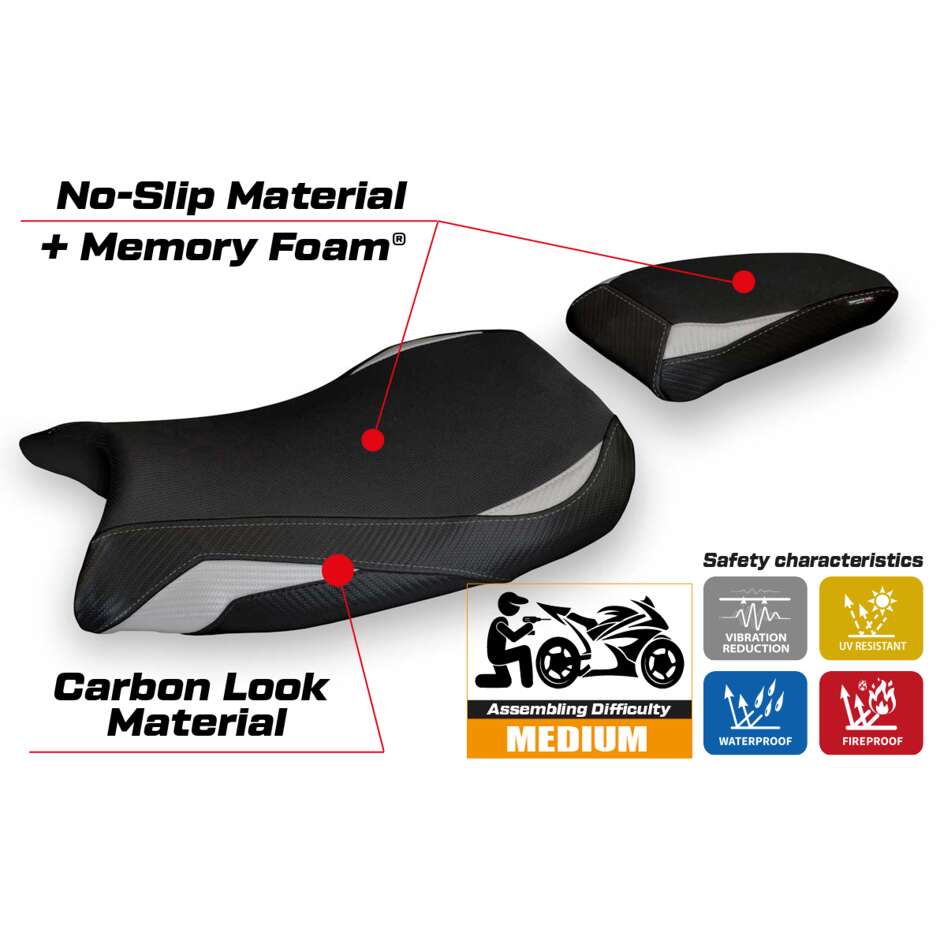 TPZ Italia Seat Cover Specific for BMW S 1000 RR MSport 2019-2025 Model Ganja 1 Comfort System