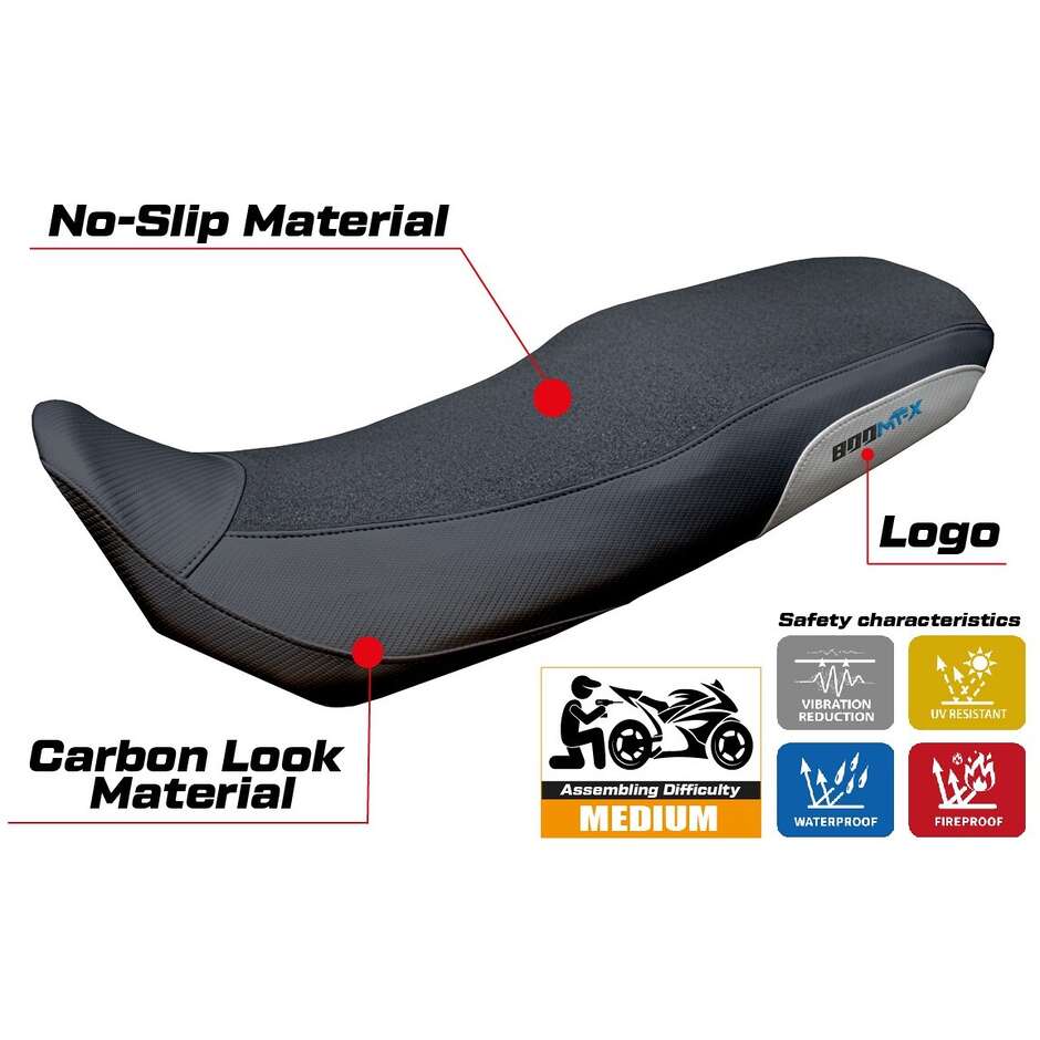 TPZ Italia Seat Cover Specific for CF Moto 800 MTX 2025 Model Poulx Ultragrip
