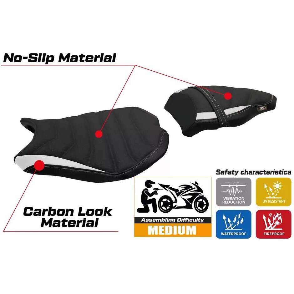 TPZ Italia Seat Cover Specific for Ducati 848 / 1098 / 1198 2007 2013 Cervia Ultragrip Model