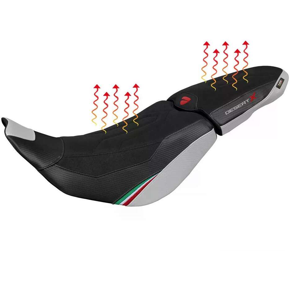 TPZ Italia Seat Cover Specific for Ducati DesertX 20222025 Heating Comfort System