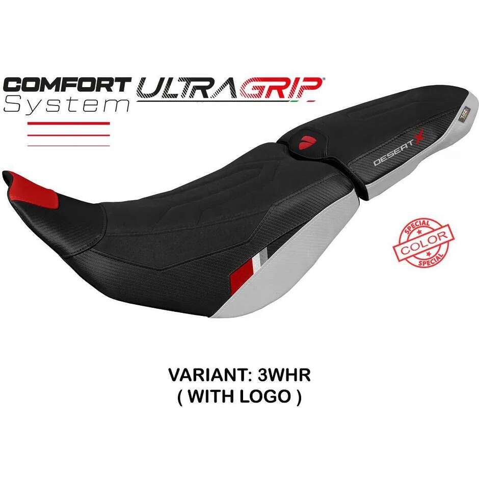 TPZ Italia Seat Cover Specific for Ducati DesertX 20222025 Model Thar Ultragrip Comfort System