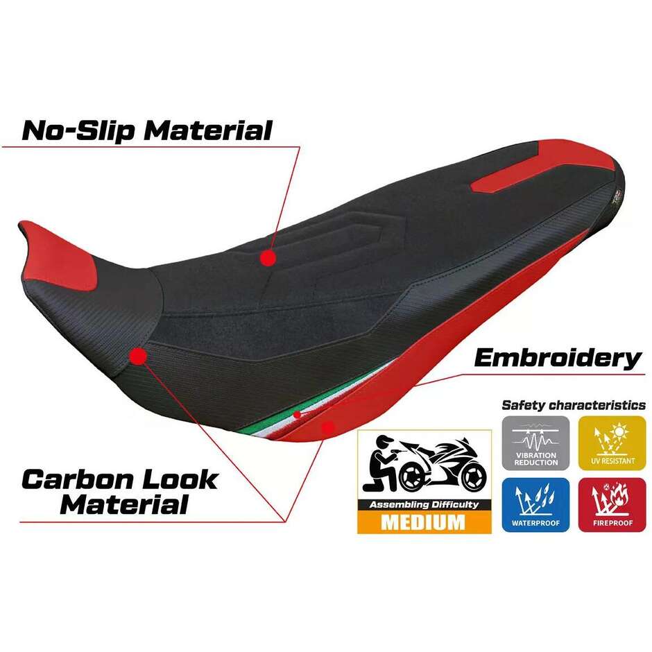 TPZ Italia Seat Cover Specific for Ducati DesertX Rally 20222025 Model Eriba Ultragrip