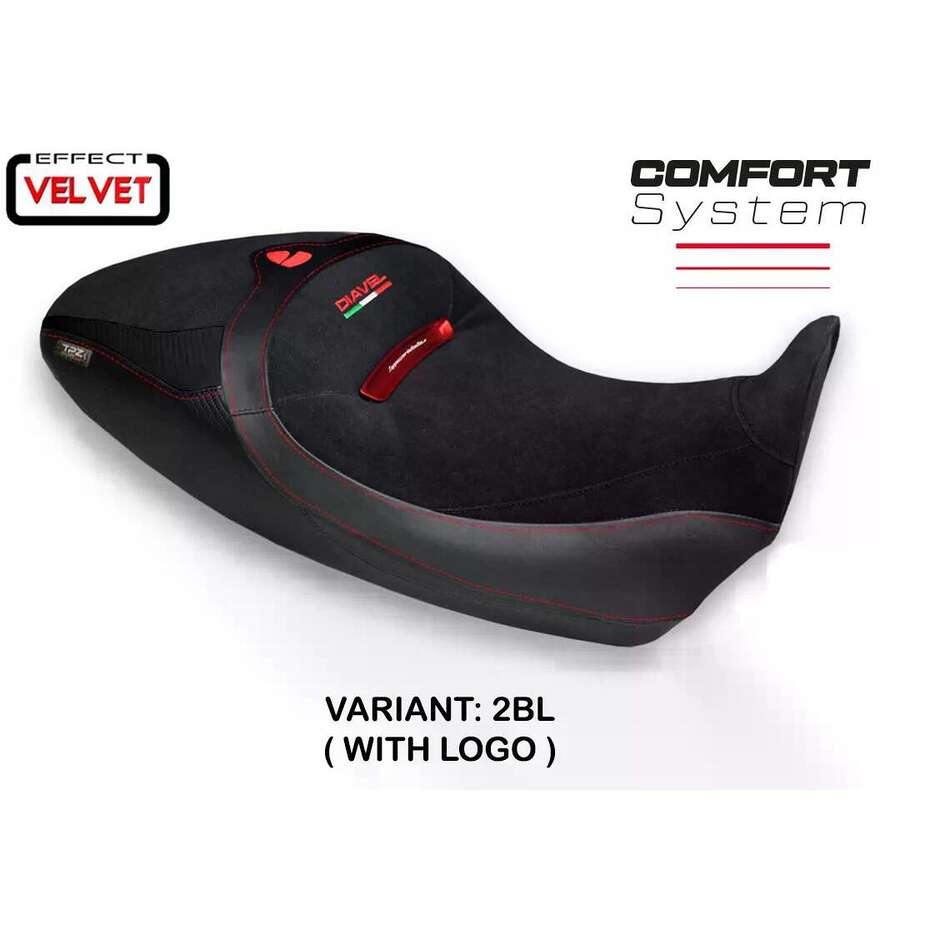 TPZ Italia Seat Cover Specific for Ducati Diavel 1260 S 2019 2022 Model Costanza 1 Velvet Comfort System