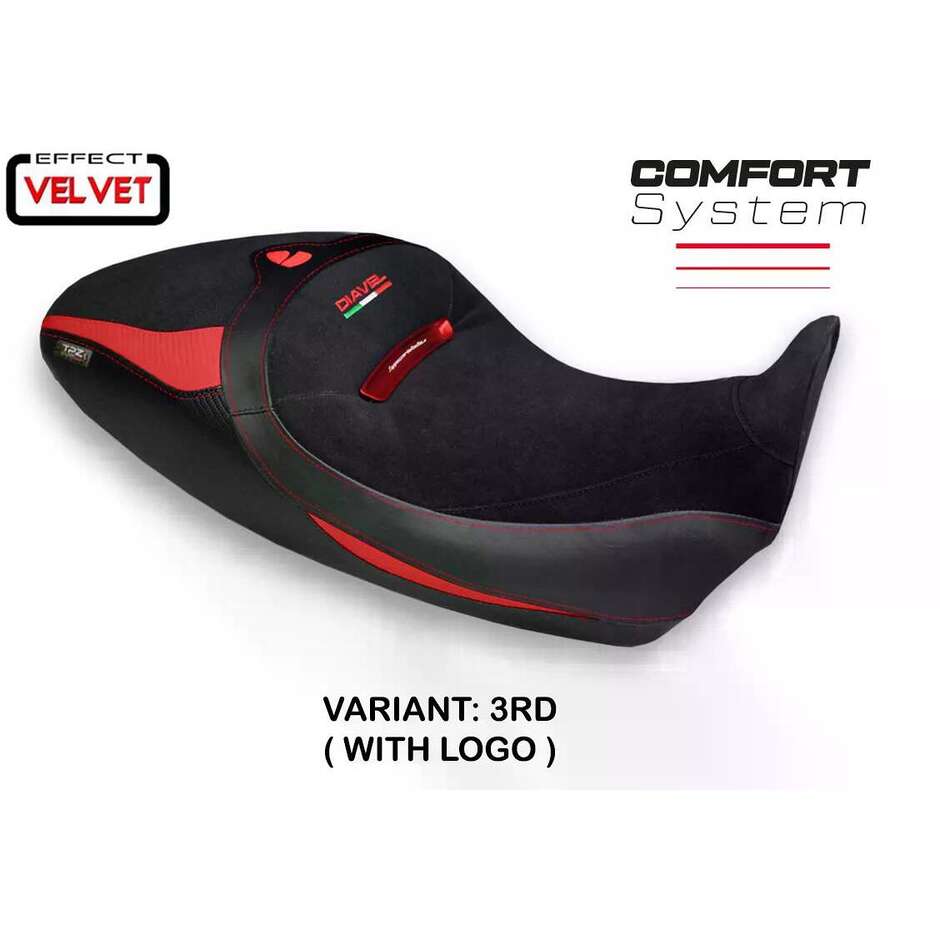 TPZ Italia Seat Cover Specific for Ducati Diavel 1260 S 2019 2022 Model Costanza 1 Velvet Comfort System
